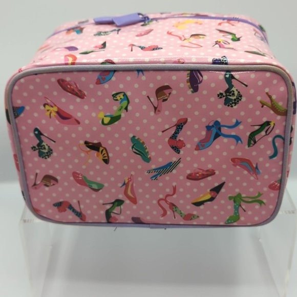 Paperchase Pink Polk A Dot Heels Cosmetic Travel Bags Barbiecore - Picture 6 of 14